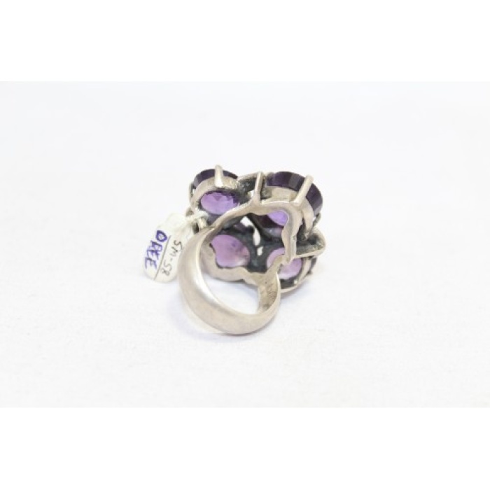 Handmade Designer Ring 925 Sterling Silver Purple Amethyst Gem Stones P 496 | Save 33% - Rajasthan Living 10