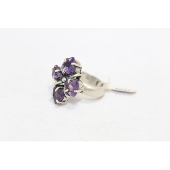 Handmade Designer Ring 925 Sterling Silver Purple Amethyst Gem Stones | Save 33% - Rajasthan Living 9