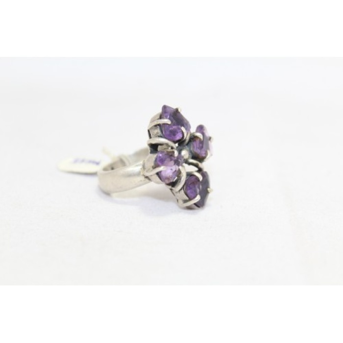 Handmade Designer Ring 925 Sterling Silver Purple Amethyst Gem Stones | Save 33% - Rajasthan Living 11