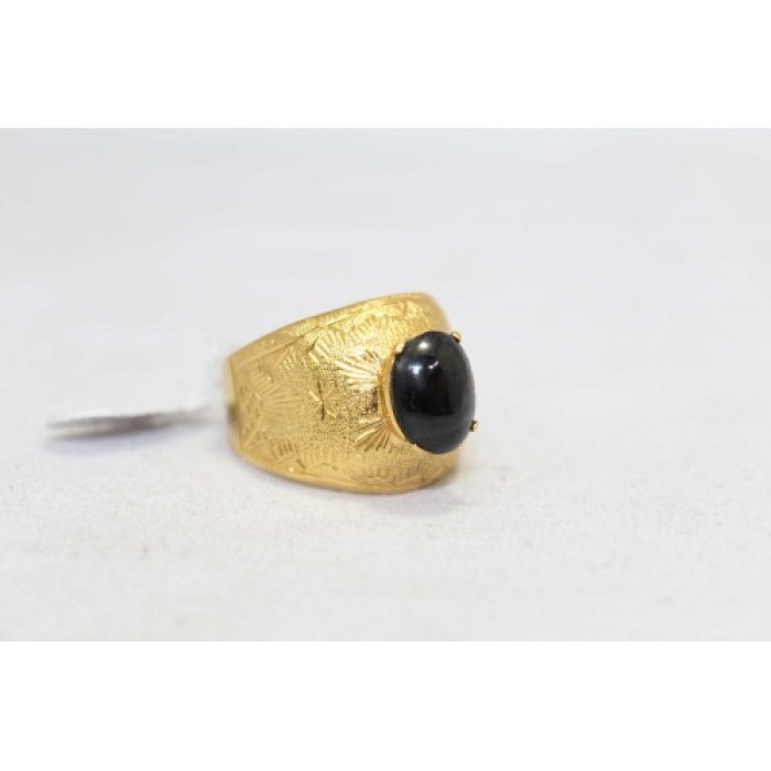 Handmade Men’s Ring 925 Sterling Silver gold plated black onyx Stone | Save 33% - Rajasthan Living 11