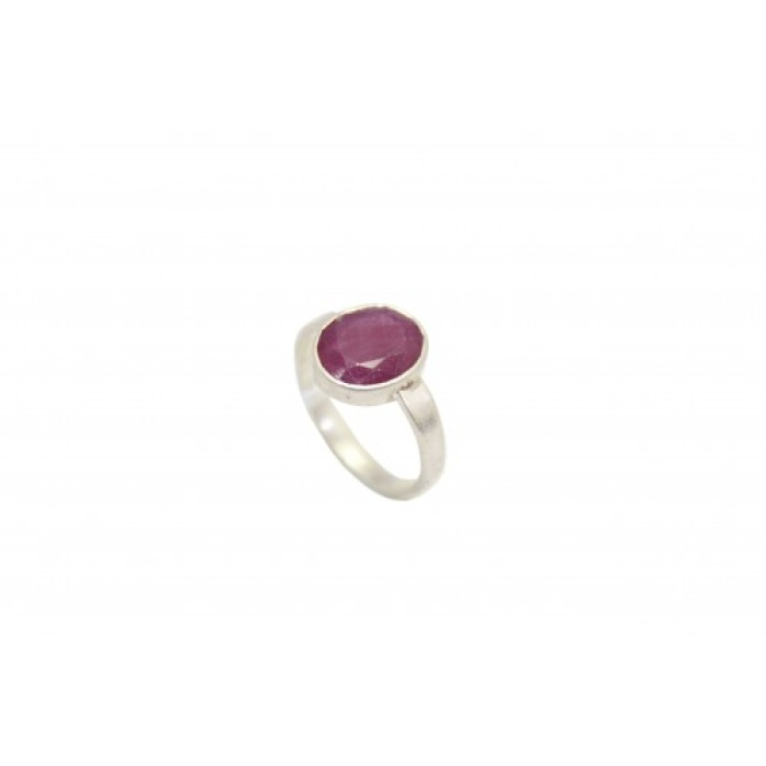 925 Sterling Silver Unisex Ring Red Ruby Stone Oxidised Polish | Save 33% - Rajasthan Living 5