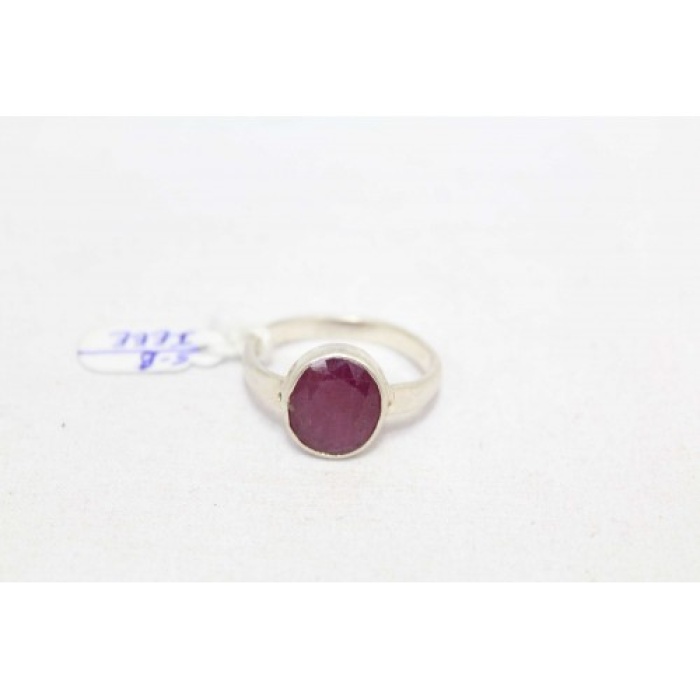 925 Sterling Silver Unisex Ring Red Ruby Stone Oxidised Polish | Save 33% - Rajasthan Living 8