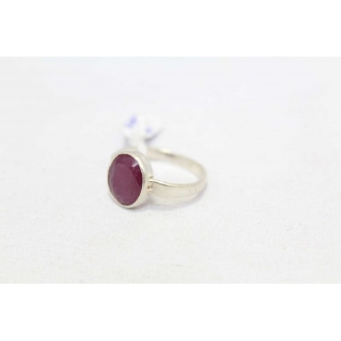 925 Sterling Silver Unisex Ring Red Ruby Stone Oxidised Polish | Save 33% - Rajasthan Living 9