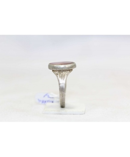 925 Sterling Silver Unisex Ring Orange Carnelian Stone Oxidised Polish | Save 33% - Rajasthan Living 3