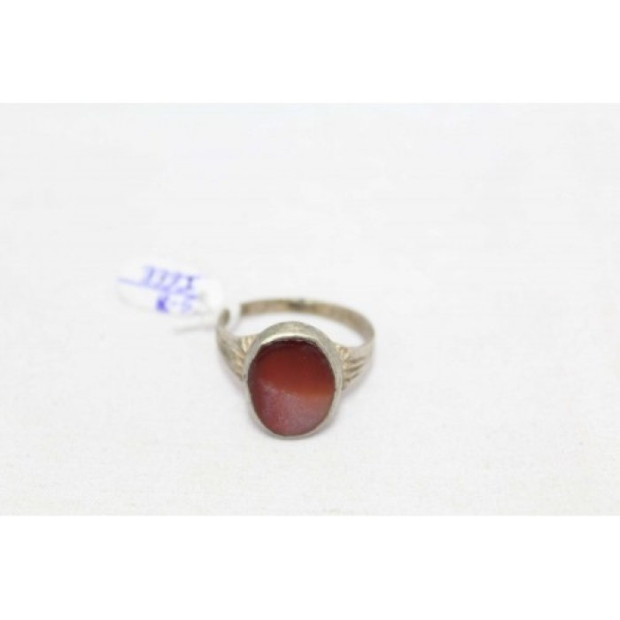 925 Sterling Silver Unisex Ring Orange Carnelian Stone Oxidised Polish | Save 33% - Rajasthan Living 8