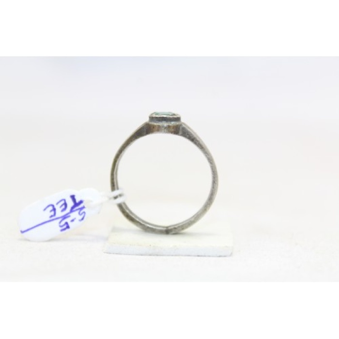 925 Sterling Silver Unisex Ring Green Onyx Stone Oxidised Polish | Save 33% - Rajasthan Living 7