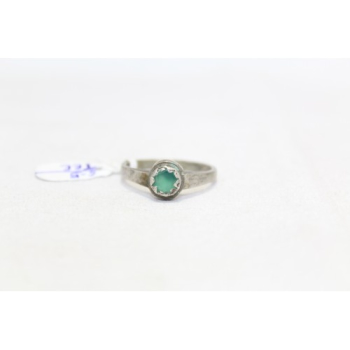 925 Sterling Silver Unisex Ring Green Onyx Stone Oxidised Polish | Save 33% - Rajasthan Living 10
