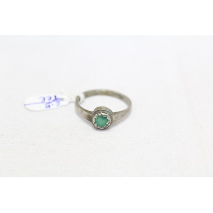 925 Sterling Silver Unisex Ring Green Onyx Stone Oxidised Polish | Save 33% - Rajasthan Living 9