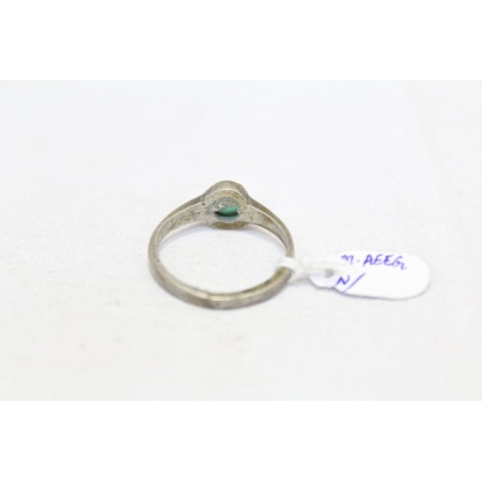 925 Sterling Silver Unisex Ring Green Onyx Stone Oxidised Polish | Save 33% - Rajasthan Living 11