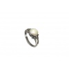 925 Sterling Silver Unisex Ring white Pearl Stone Oxidised polish | Save 33% - Rajasthan Living 12