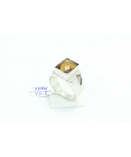 Handcrafted Ring Men’s 925 Sterling Silver Golden Brandy Topaz Gem Stone | Save 33% - Rajasthan Living 3