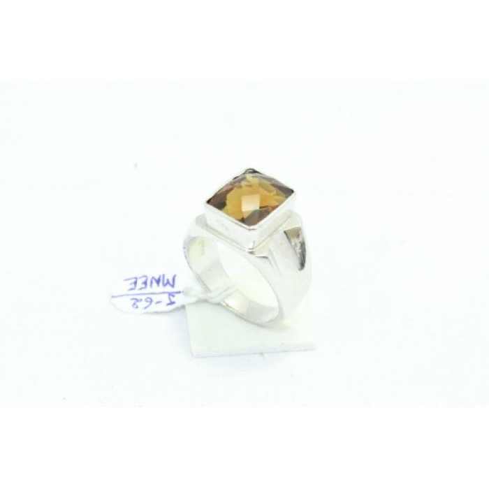Handcrafted Ring Men’s 925 Sterling Silver Golden Brandy Topaz Gem Stone | Save 33% - Rajasthan Living 6