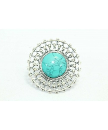 Handcrafted Ring Traditional Women 925 Sterling Silver Blue Turquoise Gem Stone | Save 33% - Rajasthan Living 3