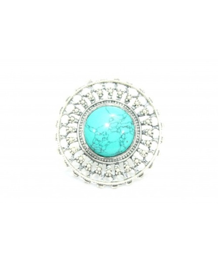 Handcrafted Ring Traditional Women 925 Sterling Silver Blue Turquoise Gem Stone | Save 33% - Rajasthan Living