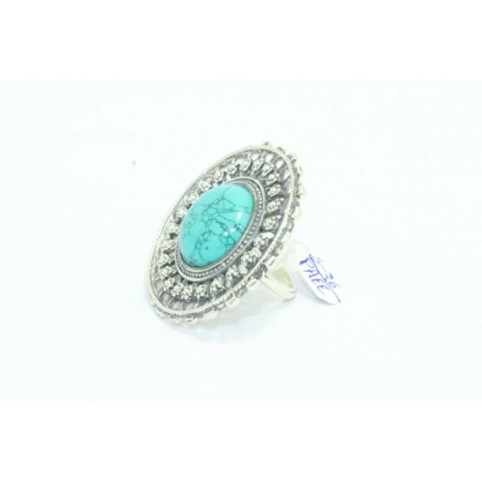 Handcrafted Ring Traditional Women 925 Sterling Silver Blue Turquoise Gem Stone | Save 33% - Rajasthan Living 7