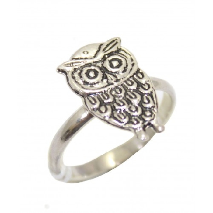 Handcrafted Women’s Band Ring Solid 925 Sterling Silver Owl Bird | Save 33% - Rajasthan Living 5
