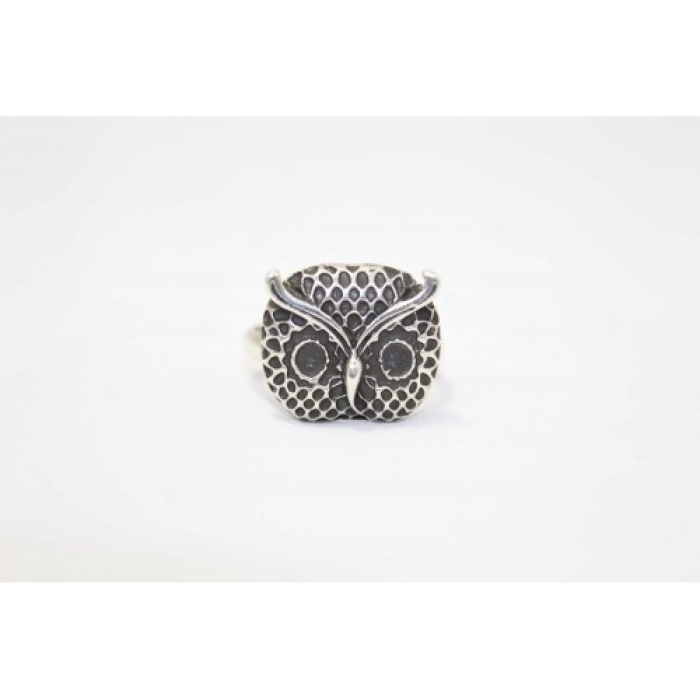 Handcrafted Women’s Band Ring Solid 925 Sterling Silver Owl Face Bird | Save 33% - Rajasthan Living 7