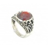 Handmade Designer Ring 925 Sterling Silver Black Marcasites Red Zircon Stone | Save 33% - Rajasthan Living 12