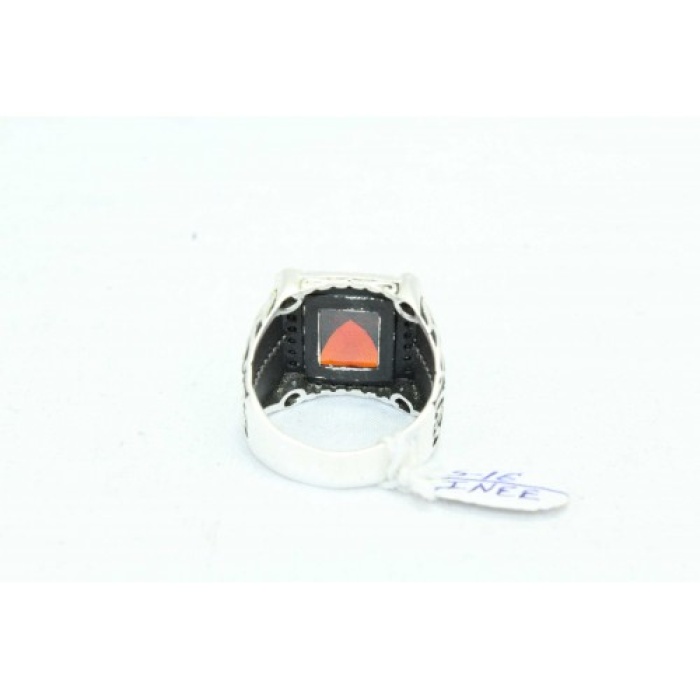 Handmade Designer Ring 925 Sterling Silver Black Marcasites Red Zircon Stone | Save 33% - Rajasthan Living 11