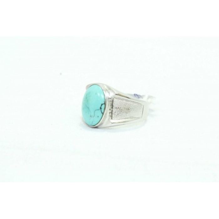 Handmade Men’s Ring 925 Sterling Silver Natural Blue Turquoise Gem Stone – 1 | Save 33% - Rajasthan Living 9