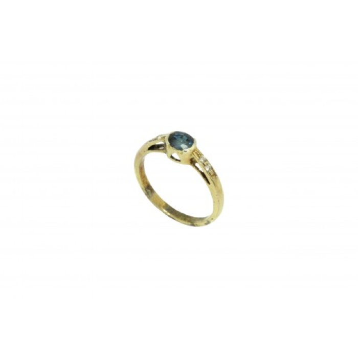 925 Sterling Silver Women’s Gold Rhodium Ring Diamond Blue Sapphire Gemstones | Save 33% - Rajasthan Living 5