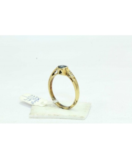 925 Sterling Silver Women’s Gold Rhodium Ring Diamond Blue Sapphire Gemstones | Save 33% - Rajasthan Living 3