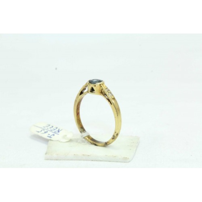 925 Sterling Silver Women’s Gold Rhodium Ring Diamond Blue Sapphire Gemstones | Save 33% - Rajasthan Living 6