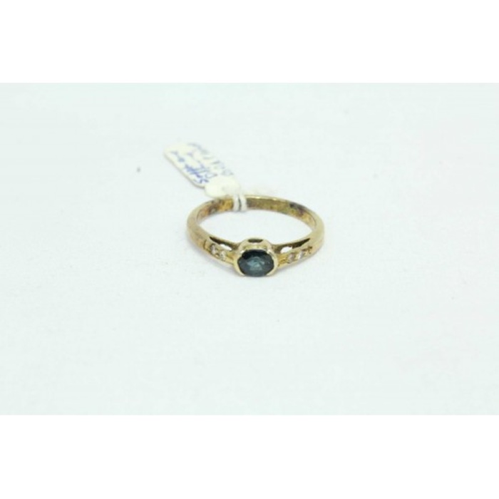 925 Sterling Silver Women’s Gold Rhodium Ring Diamond Blue Sapphire Gemstones | Save 33% - Rajasthan Living 8