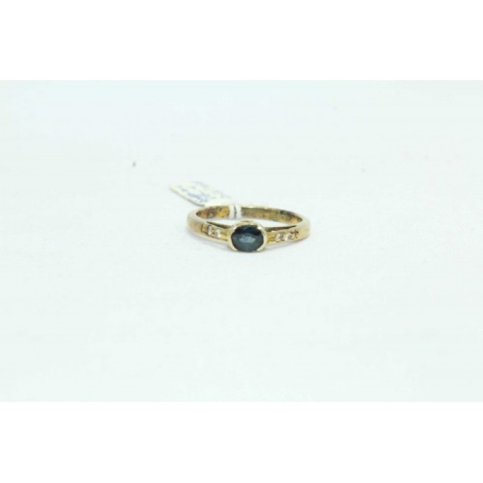 925 Sterling Silver Women’s Gold Rhodium Ring Diamond Blue Sapphire Gemstones | Save 33% - Rajasthan Living 9