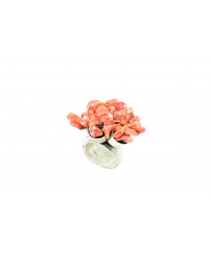 Handcrafted Ring 925 Sterling Silver Natural Coral Fossil Freeform Gem Stone | Save 33% - Rajasthan Living
