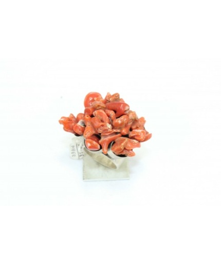 Handcrafted Ring 925 Sterling Silver Natural Coral Fossil Freeform Gem Stone | Save 33% - Rajasthan Living 3