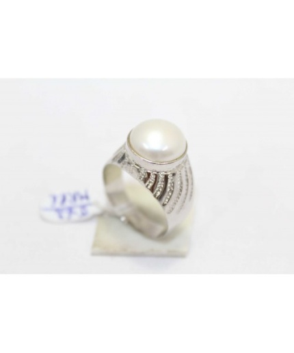 Hallmarked Sterling Silver 925 Men’s Ring White Pearl Gemstone | Save 33% - Rajasthan Living 3