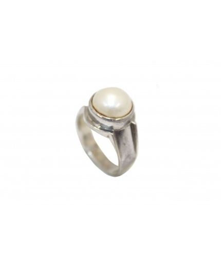 Hallmarked Sterling Silver 925 Men’s Ring White Pearl Gemstone | Save 33% - Rajasthan Living