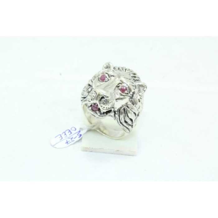 Handmade Lion Ring 925 Sterling Silver Women’s Semi Precious Red Onyx Gem Stones | Save 33% - Rajasthan Living 5