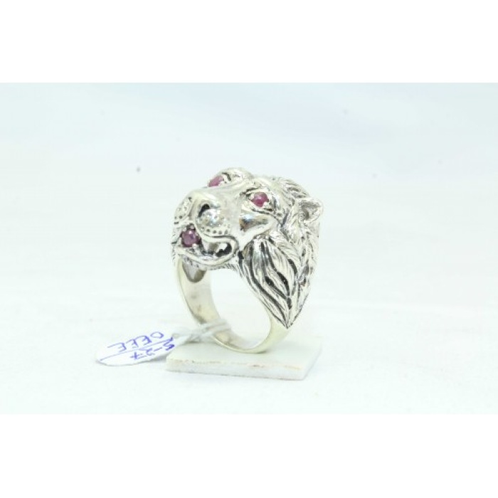 Handmade Lion Ring 925 Sterling Silver Women’s Semi Precious Red Onyx Gem Stones | Save 33% - Rajasthan Living 6