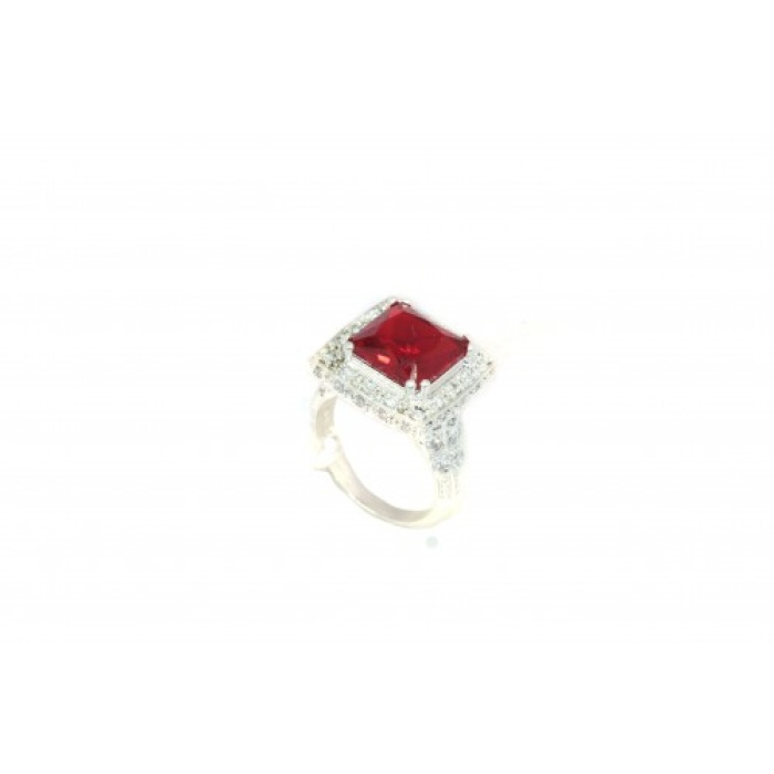 925 Sterling Silver Ring With White Red Zircon Stone | Save 33% - Rajasthan Living 10