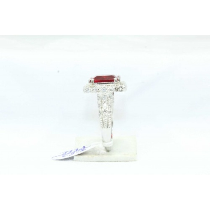 925 Sterling Silver Ring With White Red Zircon Stone | Save 33% - Rajasthan Living 7