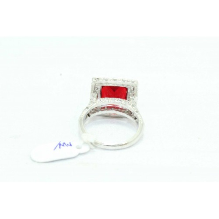 925 Sterling Silver Ring With White Red Zircon Stone | Save 33% - Rajasthan Living 5