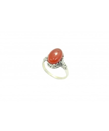 925 Sterling Silver Women’s Ring Natural Orange Carnelian Stone Filigree Work | Save 33% - Rajasthan Living