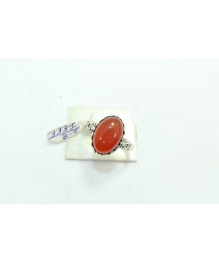 925 Sterling Silver Women’s Ring Natural Orange Carnelian Stone Filigree Work | Save 33% - Rajasthan Living 3