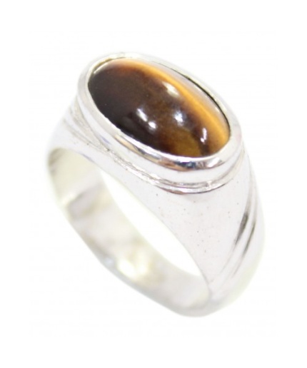 Handmade Men’s Ring 925 Sterling Silver Semi Precious Brown Tiger’s Eye Stone -C | Save 33% - Rajasthan Living