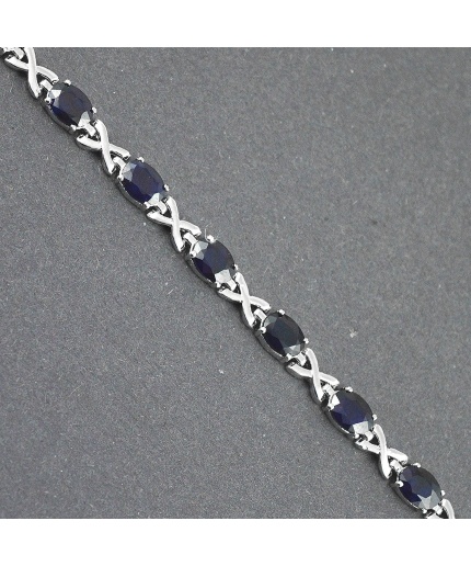 Natural Sapphire  925 Sterling Silver Bracelet | Save 33% - Rajasthan Living 3