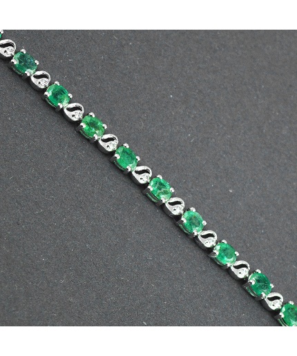 Natural Emerald, cz  925 Sterling Silver Bracelet | Save 33% - Rajasthan Living 3