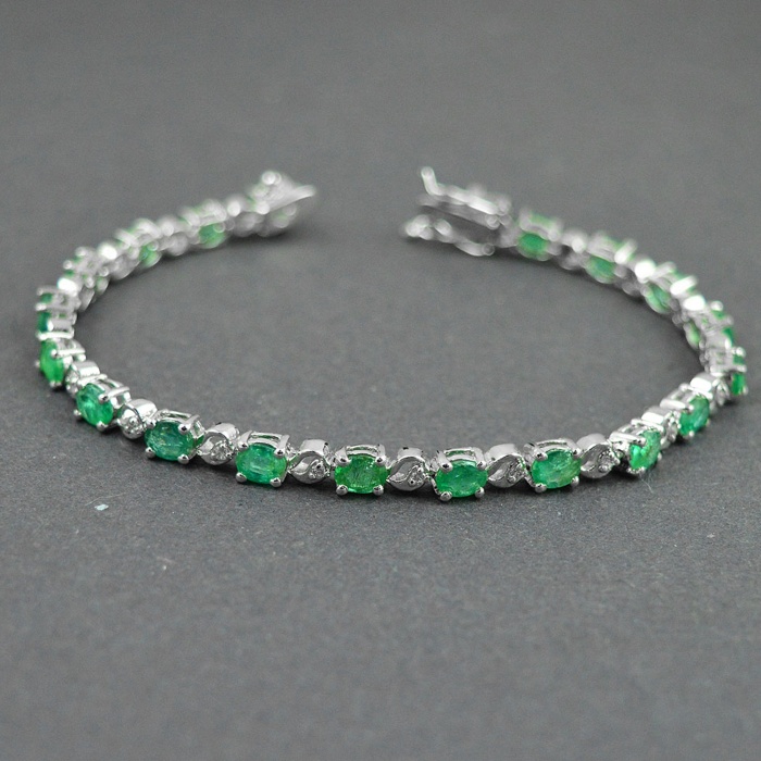 Natural Emerald, cz  925 Sterling Silver Bracelet | Save 33% - Rajasthan Living 5