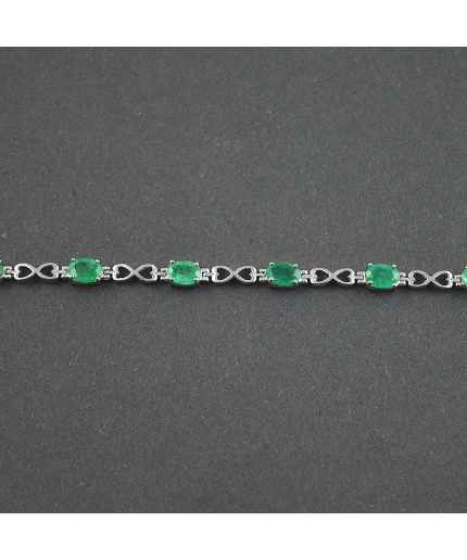 Natural Emerald  925 Sterling Silver Bracelet | Save 33% - Rajasthan Living 7