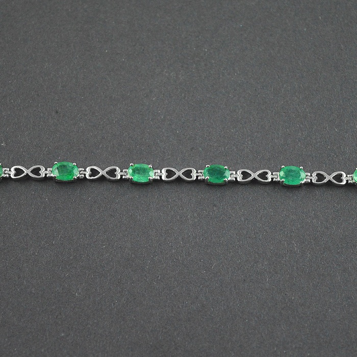 Natural Emerald  925 Sterling Silver Bracelet | Save 33% - Rajasthan Living 6