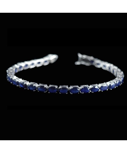 Natural Sapphire  925 Sterling Silver Bracelet | Save 33% - Rajasthan Living