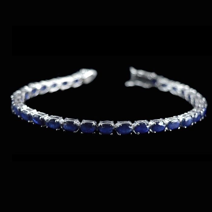 Natural Sapphire  925 Sterling Silver Bracelet | Save 33% - Rajasthan Living 5