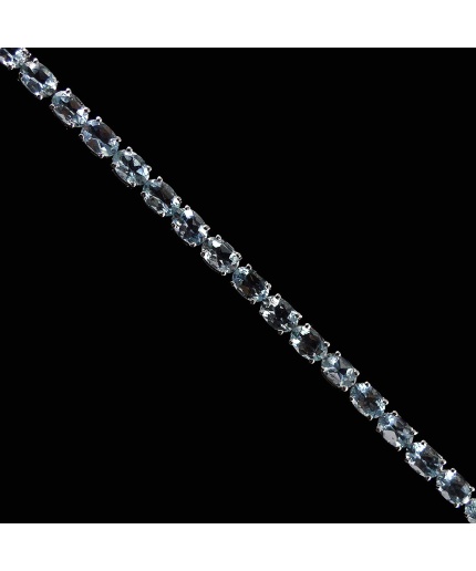 Natural Aquamarine  925 Sterling Silver Bracelet | Save 33% - Rajasthan Living 3