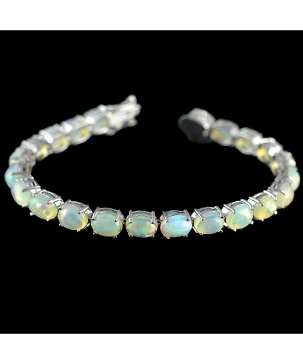Natural Opal  925 Sterling Silver Bracelet | Save 33% - Rajasthan Living